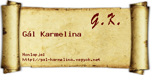 Gál Karmelina névjegykártya